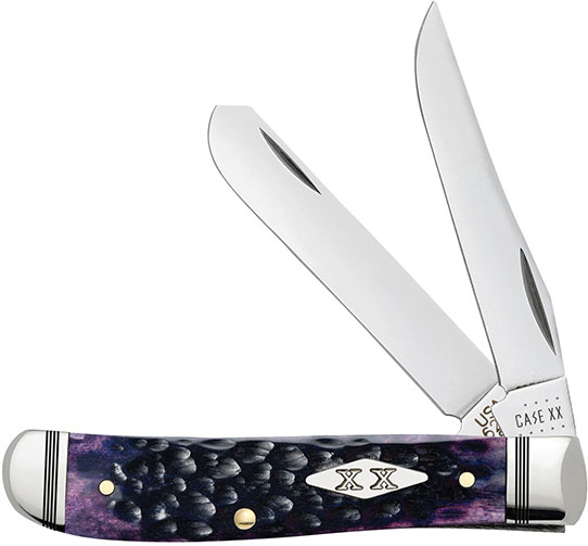 Case Purple Bone Standard Jig Mini Trapper Pocket Knife (31624)