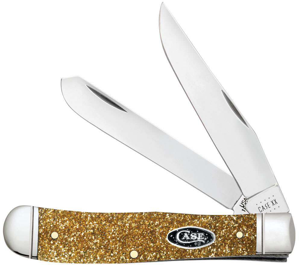 Case SparXX Gold Stardust Kirinite Smooth Trapper Pocket Knife (50980)