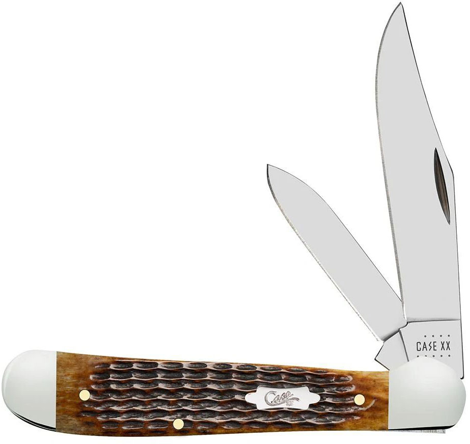 Case Antique Bone Rogers Corn Cob Jig Copperhead Pocket Knife (52833)