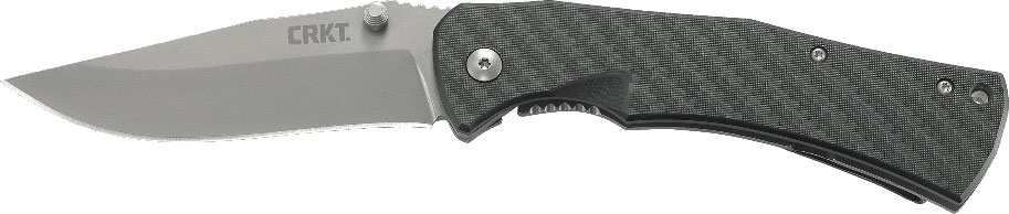 Columbia River Xan Folding Knife w/Plain Edge & Black Carbon Fiber/G10 Handle (2085)