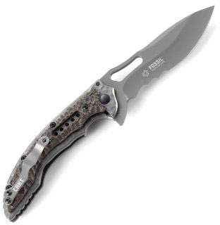 Columbia River Ikoma Fossil Folding Knive w/Veff Serrations 5461K