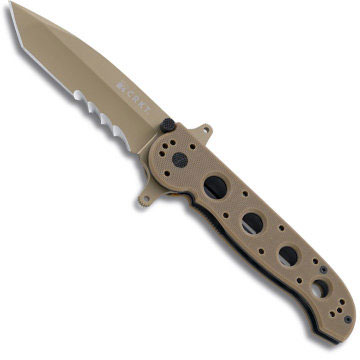Columbia River M16-14DSFG Folding Knife w/Veff Serrated Blade, Tan M16-14DSFG
