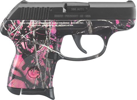 Ruger LCP Semi-Auto Pistol 3734, 380 ACP, 2.75", Muddy Girl Camo Grips, Blued Finish, 6 Rd