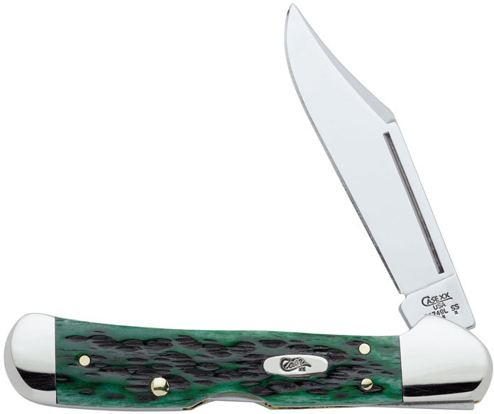 Case Mini Copperlock Bermuda Green Clip Folding Knife w/Plain Edge (09723)