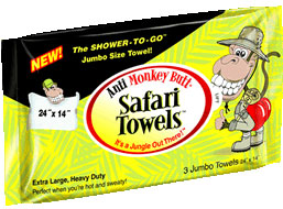 Anti Monkey Butt Safari Towels 3 Pack 24" x 14" (02203)