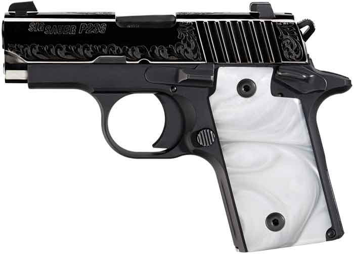 Sig P238 Pistol 238-380-ESW, 380 ACP, Pistol 2.7 in, White Pearl Grips, Two-Tone Finish, Night Sights, 6 Rd