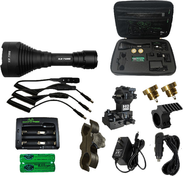 Elusive Wildlife Kill Light XLR 750HD Zoome Focus Hunting Light Package, Pro Gun Package (KLP242PRO)