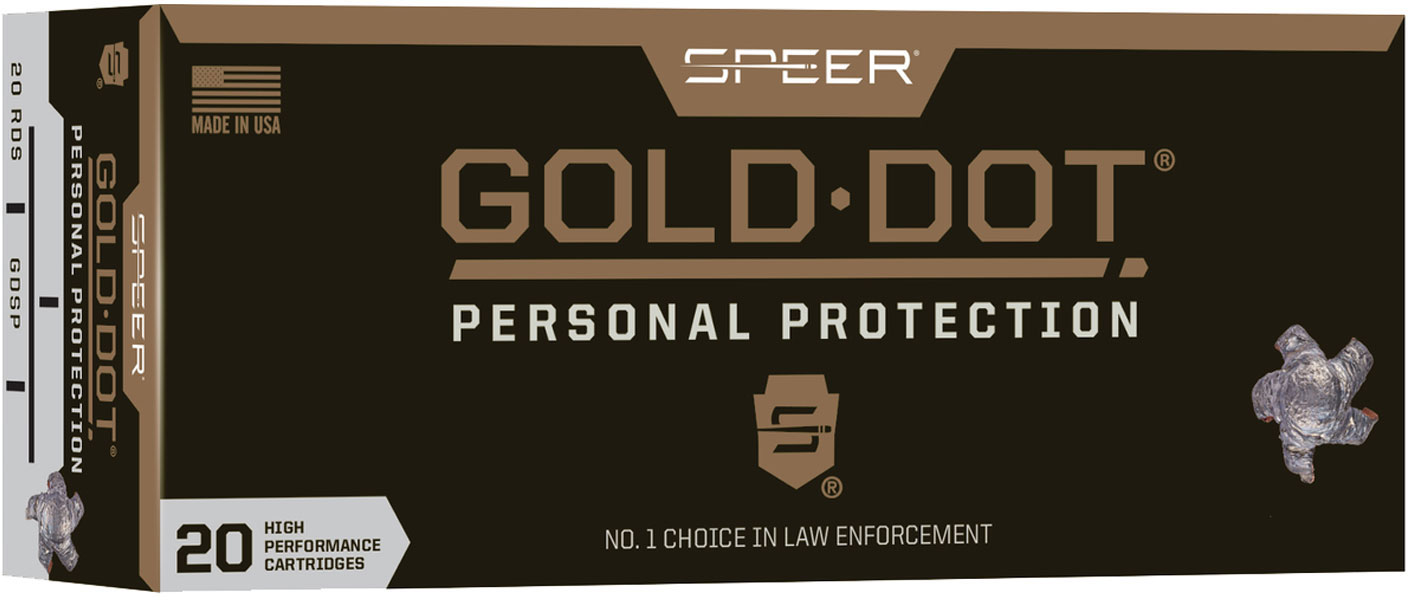 Speer Gold Dot Personal Protection Rifle Ammunition 24467, 308 Winchester, Gold Dot HP, 150 GR, 2820 fps, 20 Rd/bx