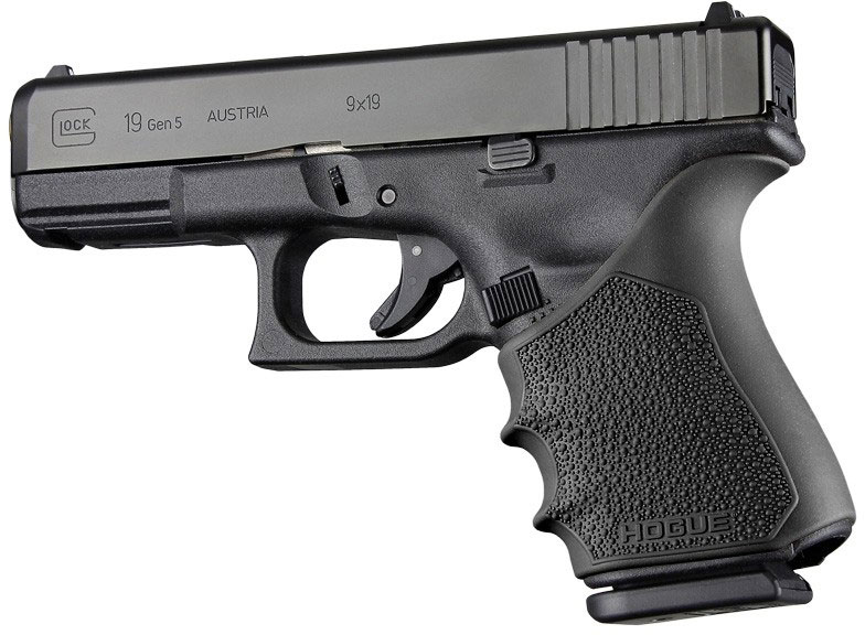 Hogue HandALL Beavertail Grip Sleeve for Glock 19 Gen1/2/5, Black (17050)