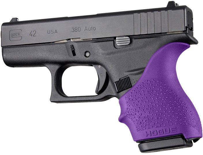 Hogue HandALL Beavertail Grip Sleeve for Glock 42/43, Purple (18206)