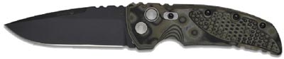 Hogue EXA01 Automatic Folder Knife 3.5" Drop Point Blade G-10 G-Mascus Green (34138)