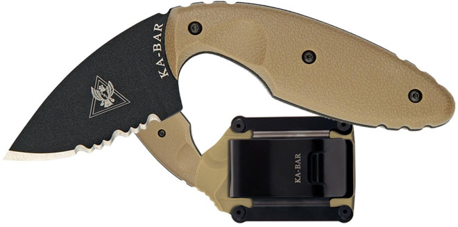 Ka-Bar 1477CB Original TDI Knife w/Partially Serrated Edge, Coyote Brown