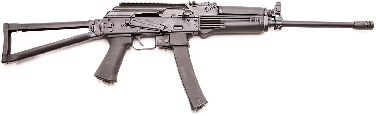 Kalashnikov KR-9 Semi-Auto Rifle KR9, 9mm, 16.25", Side Folding Stock, Black Finish, 30 Rds