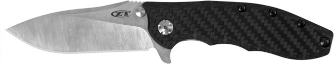 Zero Tolerance Hinderer Folding Knive w/Drop Point Blade & Plain Edge, Black (0562CF)