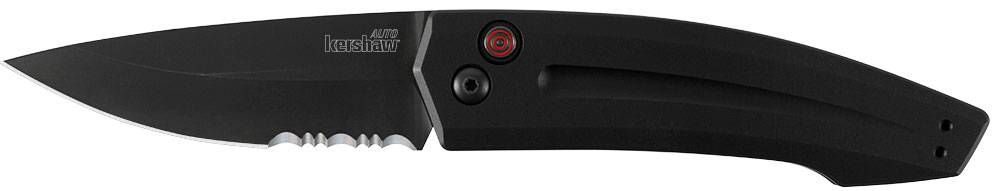 Kershaw Launch 2 Automatic Knife w/Black Drop Point Serrated Edge (7200BLKST)