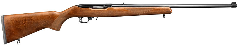 Ruger 10/22 Rifle 1150, 22 LR, 22 in, Deluxe Birch Sporter Stock, Blue Finish, 10 Rd