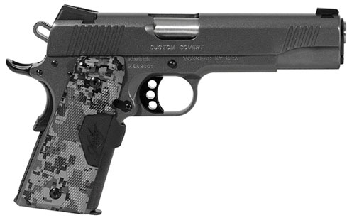 Kimber 3000235 Custom Covert Pistol - .45 ACP, 5 in Barrel, Aluminum Frame, Matte Black Oxide Slide, 7 Rd