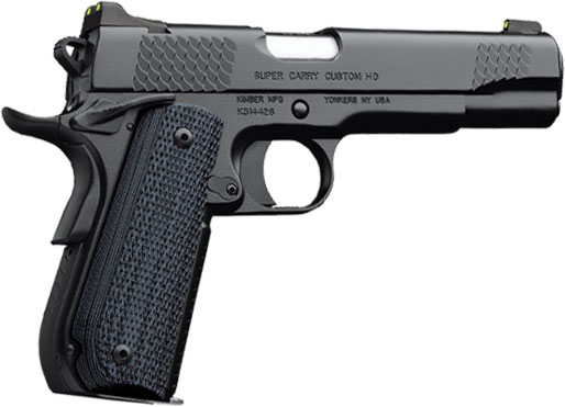 Kimber 3000264 Super Carry Custom HD Pistol - .45 ACP, 5 in, Stainless Steel Frame, Matte Black Slide, 8 Rd
