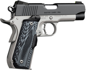 Kimber 3000283 Master Carry Pro Pistol w/Laser - .45 ACP, 4 in Barrel, Aluminum Frame, Matte Black Slide, 8 Rd