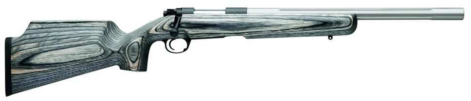 Kimber 84M Short Varmint Target Rifle 3000647, .223 Remington, 18.25", Gray Laminated Stock, Matte Blue Finish