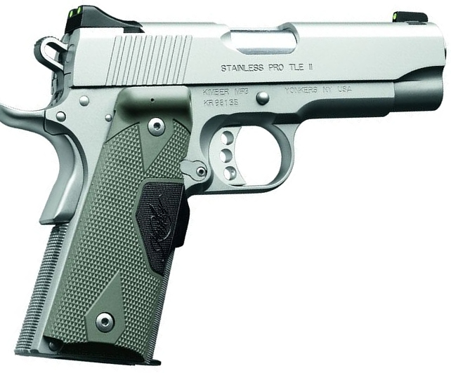 Kimber 3200237 Stainless Pro TLE II LG Pistol w/Laser - .45 ACP, 4 in Barrel, Aluminum Frame, Satin Silver Slide, 7 Rd