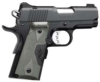 Kimber 3200241 Ultra TLE II LG Pistol w/Laser - .45 ACP, 3 in Barrel, Aluminum Frame, Black Slide, 7 Rd