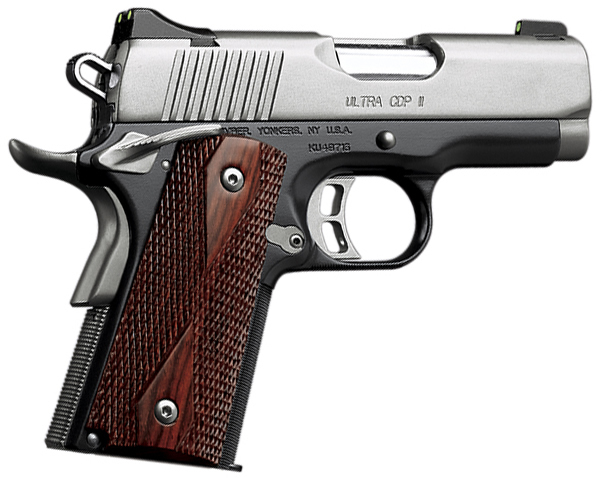 Kimber 3200267 Ultra+ CDP II Pistol - .45 ACP, 3 in Barrel, Amb. Safety, Aluminum Frame, Satin Stainless Steel Slide, 7 Rd