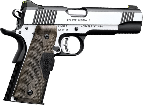 Kimber Eclipse Custom Carry II Pistol 3200299, 45 ACP,  5", Slatewood Grips, Polished Stainless Steel, 8 Rd