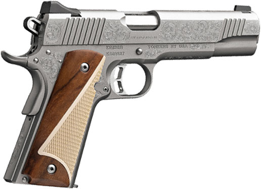Kimber 3200314 Stainless II, Classic Engraved Edition Pistol, 45 ACP, 5 in, Satin Stainless Steel Frame/Slide, 7 Rd