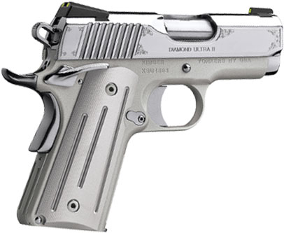 Kimber 3200316 Diamond Ultra II Pistol, 9mm, 3 in Barrel, Aluminum Frame, High Polished Stainless Steel Slide, 8 Rd