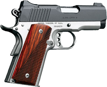 Kimber 3200321 Ultra Carry II (Two-Tone) Pistol - .45 ACP, 3 in Barrel, Aluminum Frame, Matte Black Oxide Slide, 7 Rd