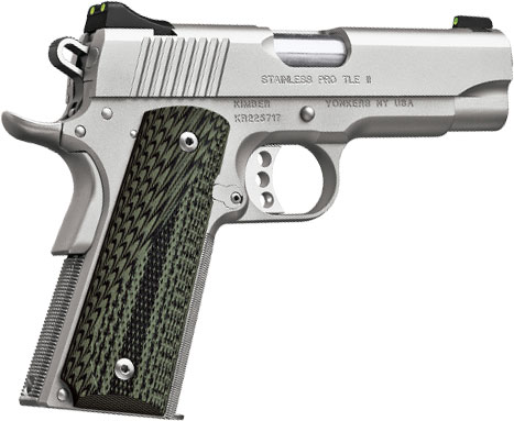 Kimber 3200345 Stainless Pro TLE II  Pistol - 45 ACP, 4 in Barrel, Amb. Safety, Stainless Steel w/Satin Silver Finish