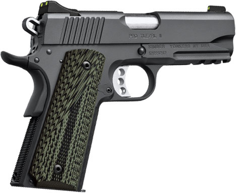 Kimber 3200361 Pro TLE/RL II  Pistol - 45 ACP, 4 in Barrel, Matte Black Oxide Frame/Slide