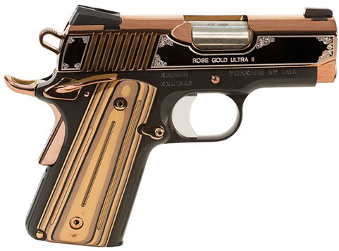 Kimber 3200372 Rose Gold Ultra II Pistol - 9mm, 3 in Barrel, Aluminum Frame, Rose Gold PVD Finish, 8 Rd