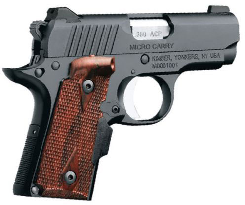 Kimber Micro Carry Pistol 3300089, 380 ACP, 2.75", CrimsonTrace Grips, Matte Black, 6 Rd