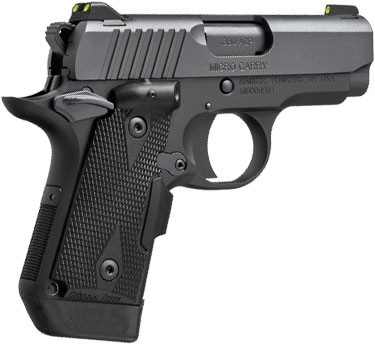 Kimber 3300096 Micro Carry DC (LG) Pistol - 380 ACP, 2-3/4 in Barrel, Amb. Safety, Matte Black Finish, Crimson Trace