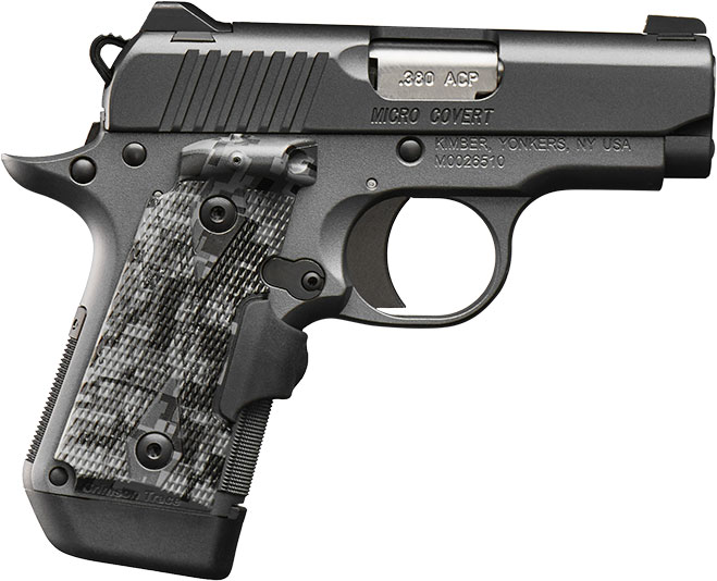 Kimber 3300186 Micro Carry Covert Pistol - 380 ACP, 2-3/4 in Barrel, Charcoal Gray KimPro Slide