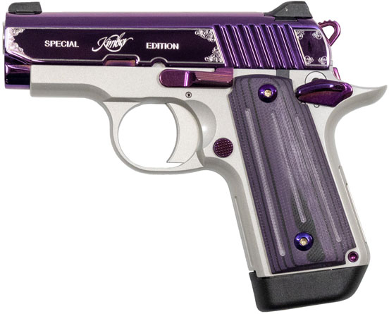 Kimber Micro 9 Amethyst Pistol 3300214, 9MM, 3.15", Purple/Black G10 Grips, Purple PVD Slide, 6 Rd