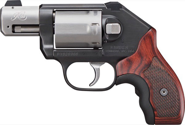 Kimber 3400018 K6S CDP (LG) Revolver, 357 Magnum, 2 in Barrel, Black DLC Finish, Brushed Barrel, Laser Grips, Night Sights