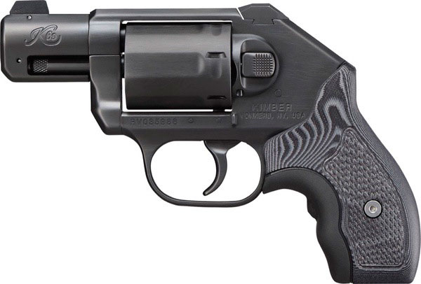 Kimber 3400019 K6S DC (LG) Revolver, 357 Magnum, 2 in Barrel, Black DLC Finish, Laser Grip, Night Sights
