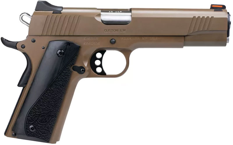 Kimber Custom LW TBM9 Pistol 3700614, 9mm,  5", Black Linen Micarta Grips, Tru-Tan Finish, 8 Rds