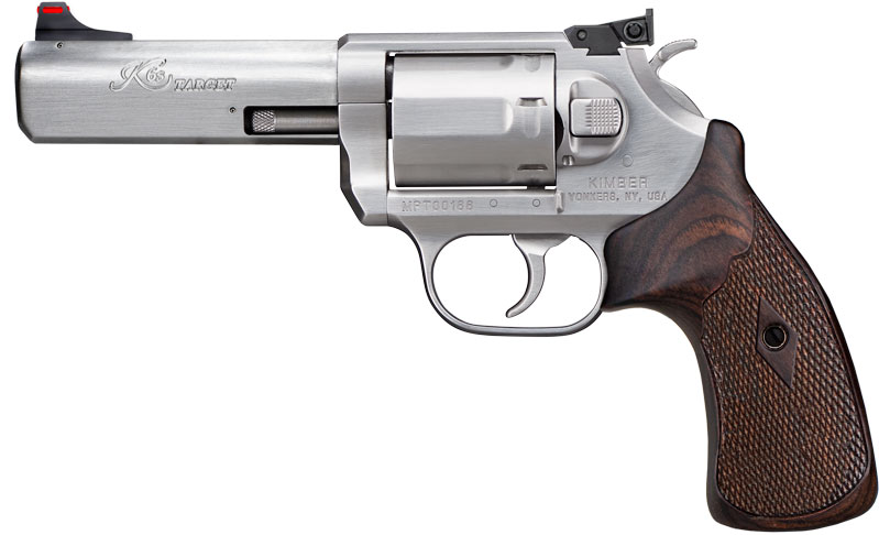 Kimber 3700621 K6S Target DASA Revolver, 357 Magnum, 4 in Barrel, Brushed Satin Finish, Checkered Walnut Grip
