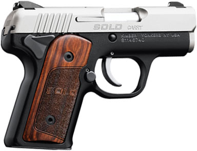 Kimber 3900006 Solo Carry Pistol w/ Rosewood Grips - 9MM, 2.7", Ambi Safety, Black Frame, Stainless Slide, 6 Rds
