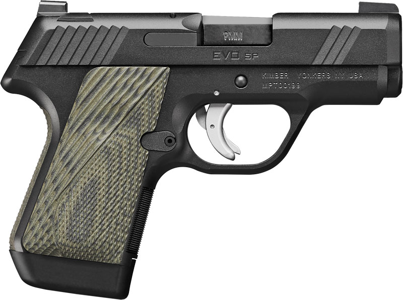 Kimber 3900012 EVO SP TLE  Pistol, 9MM, 3.16 in, G10Grips, FNC Finish Frame/Slide, Tritium Night Sights