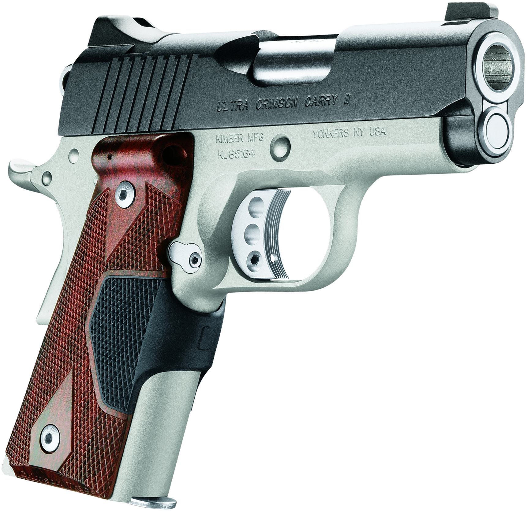 Kimber 3200191 Ultra Crimson Carry II Pistol - 45 ACP, 3 in Barrel, Silver Alum. Frame, Matte Black Slide, 7 Rd