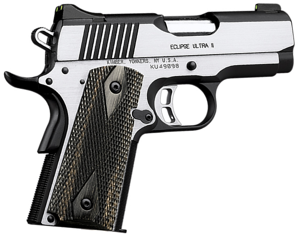 Kimber 3200042 Eclipse Ultra II Pistol - .45 ACP, 3 in Barrel, Brush Polished Frame/Slide, 7 Rd