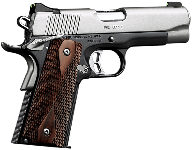 Kimber 3200055 Pro CDP II Pistol - .45 ACP, 4 in Barrel, Amb. Safety, Aluminum Frame, Satin Stainless Steel Slide, 7 Rd