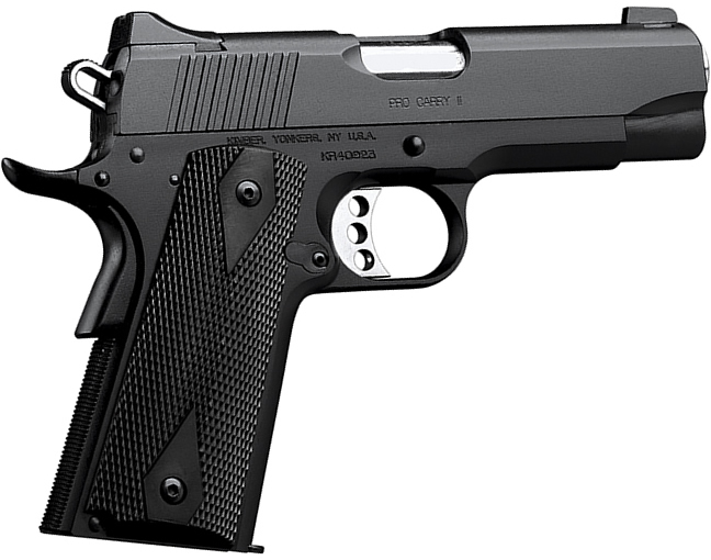 Kimber 3200070 Pro Carry II Pistol w/Night Sights - .45 ACP, 4 in Barrel, Aluminum Frame, Matte Black Oxide Slide, 7 Rd