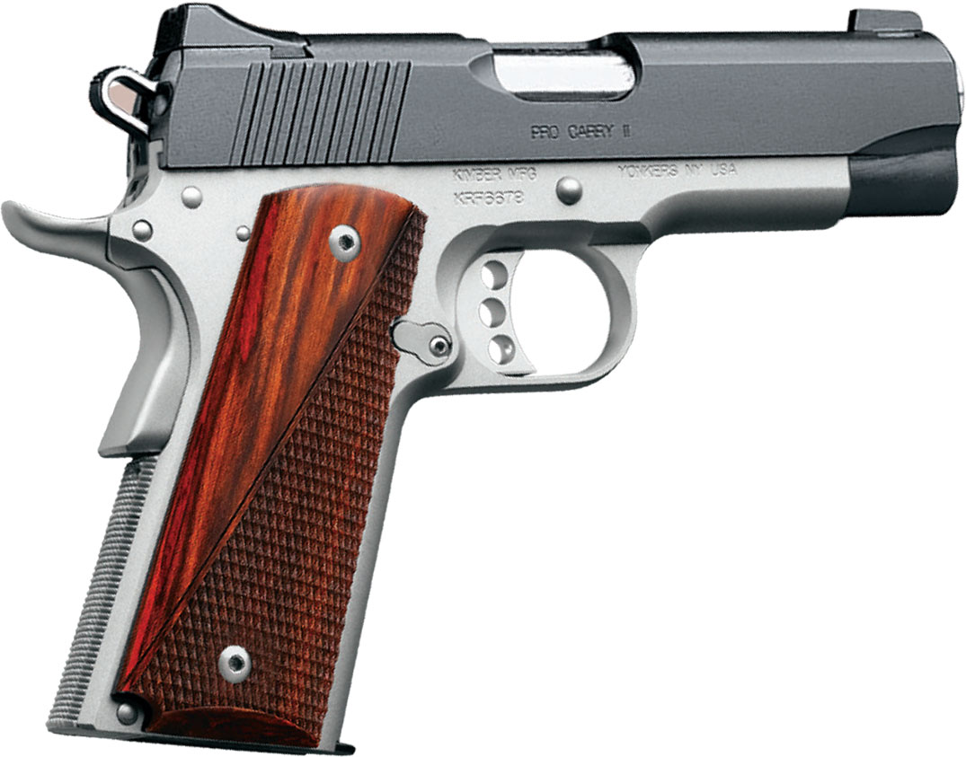 Kimber 3200320 Pro Carry II (Two-Tone) Pistol - .45 ACP, 4 in Barrel, Aluminum Frame, Matte Black Oxide Slide, 7 Rd