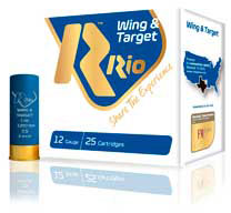 Rio Wing & Target Shotgun Shells WT288, 12 Gauge, 2-3/4", 1 oz, 1250 fps, #8 Shot, 25 Rd/bx